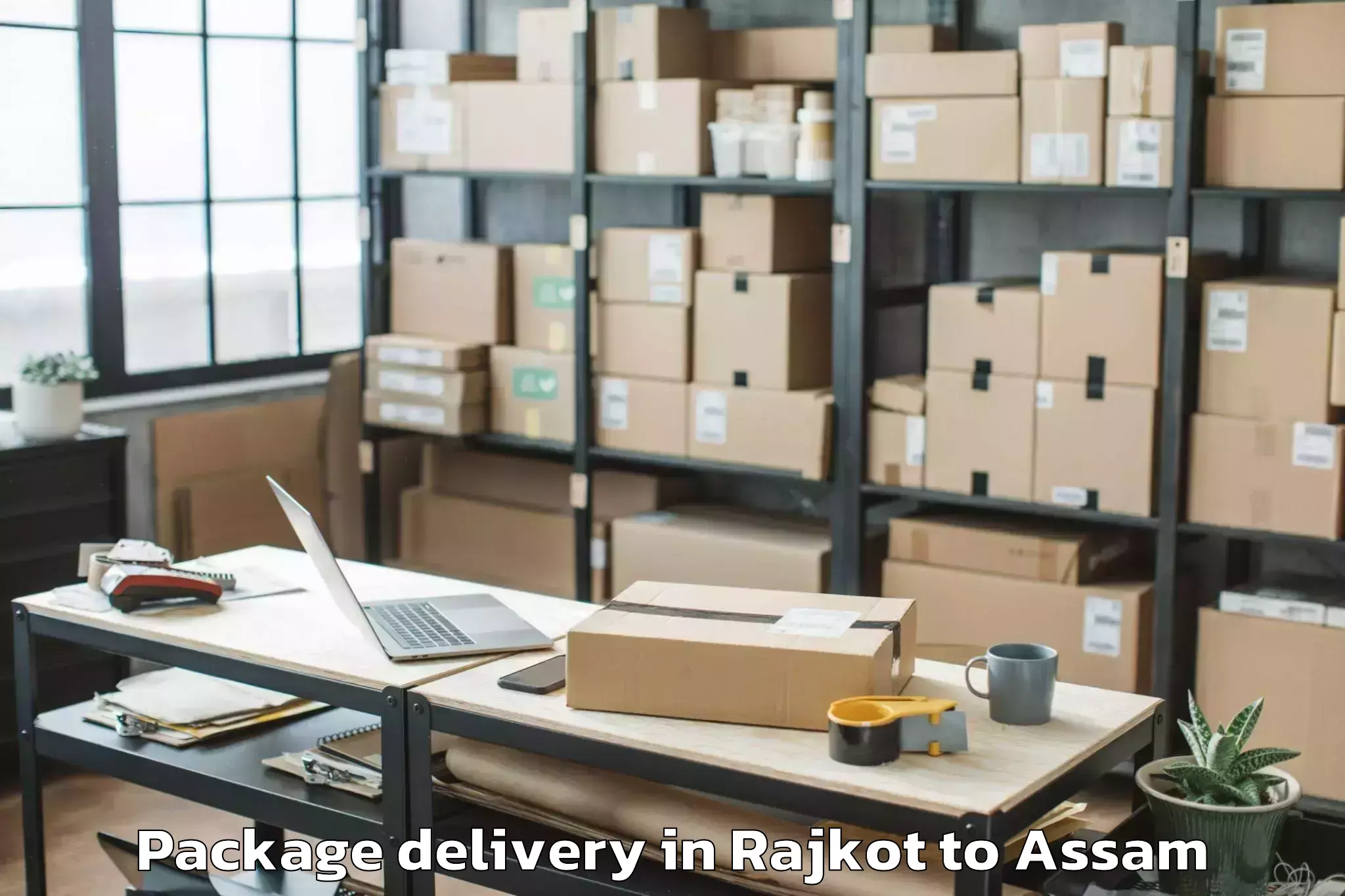 Hassle-Free Rajkot to Tezpur University Tezpur Package Delivery